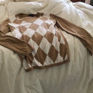 Tommy Hilfiger 100% cotton sweater argyle front